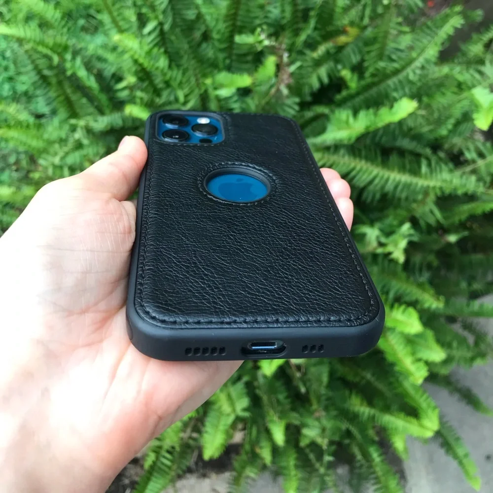 For iPhone 14,14 pro, 14 plus, 14 pro max phone case soft leather with stitching